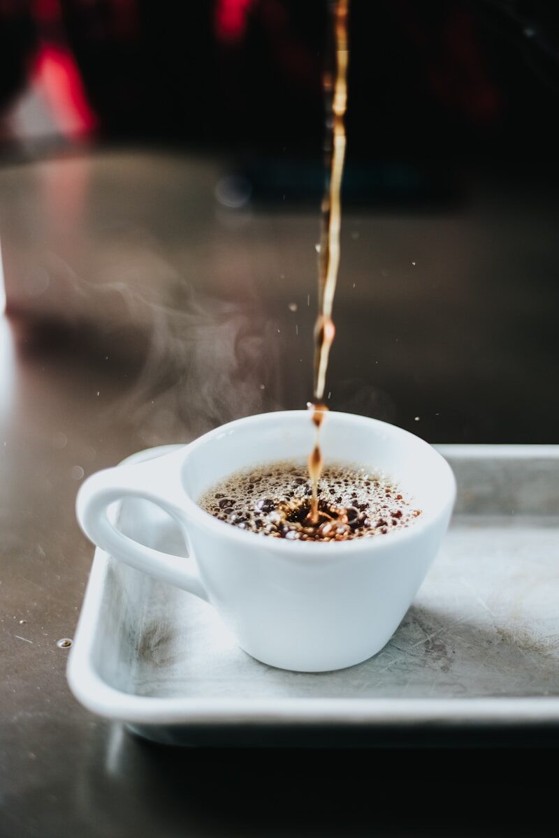 time lapse photography of coffee on cup