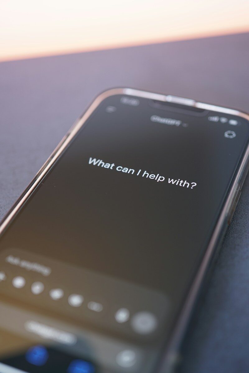 Phone screen asks: 